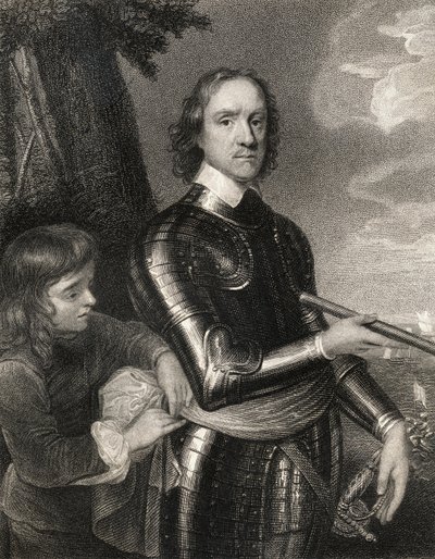 Oliver Cromwell (1599-1658) af English School